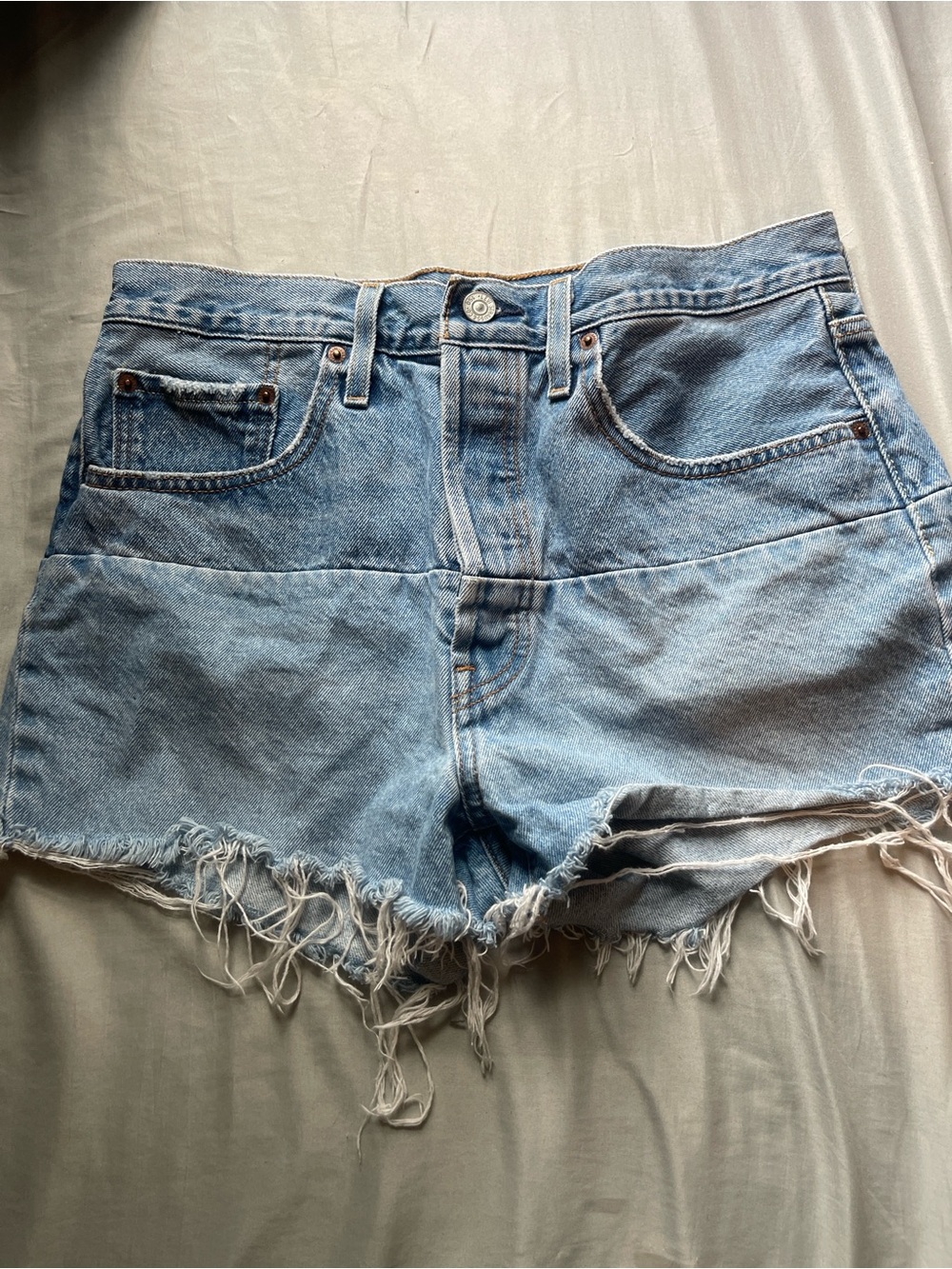 Levi's blue denim shorts size 30 #denim #summer #cutoffs #levi’s
